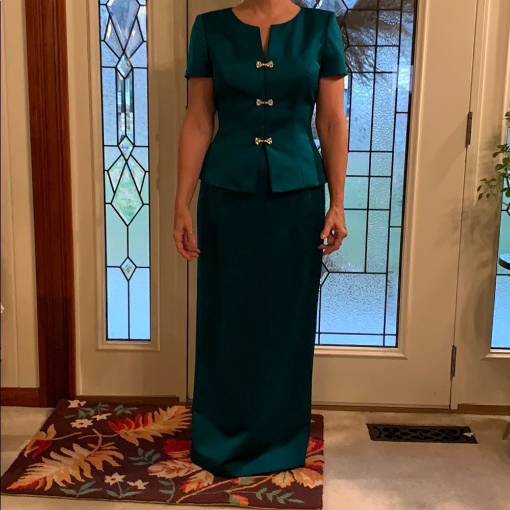 NWT Vtg Alex Evenings green 2 pc outfit‎